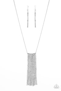 Stellar Crescendo - White Rhinestone Necklace - Sabrina's Bling Collection