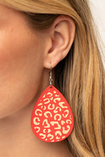 Load image into Gallery viewer, Suburban Jungle - Red Wood Earrings - Sabrina&#39;s Bling Collection Info Draft Submit Title