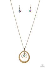 Load image into Gallery viewer, Tasteful Teardrops - Brass &amp; Oil Spill Necklace - Sabrina&#39;s Bling Collection