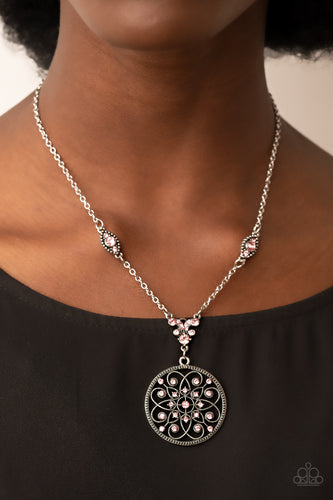 TIMELESS Traveler - Pink Rhinestone Necklace - Sabrina's Bling Collection