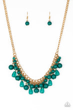 Load image into Gallery viewer, Tour de Trendsetter - Green &amp; Gold Necklace - Sabrina&#39;s Bling Collection