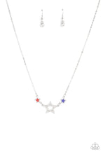 Load image into Gallery viewer, United We Sparkle - Multi Red, White &amp; Blue Necklace - Sabrina&#39;s Bling Collection