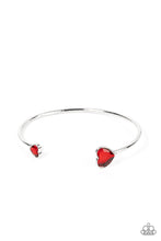 Load image into Gallery viewer, Unrequited Love - Red Rhinestone Heart Bracelet - Sabrina&#39;s Bling Collection