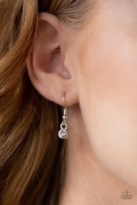 Diva In Diamonds - White Earrings Paparazzi Accessories - Sabrina's Bling Collection
