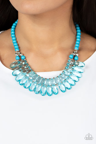 All Across the GLOBETROTTER - Blue Teardrop Necklace - Sabrina's Bling Collection