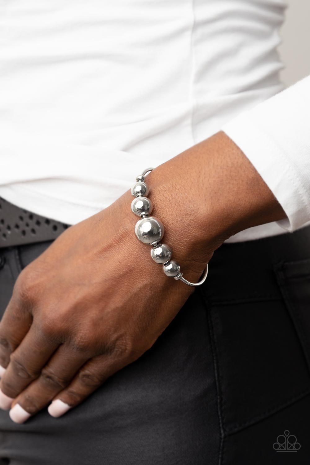 Bead Creed - Silver Cuff Bracelet - Sabrina's Bling Collection