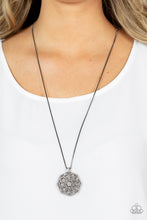 Load image into Gallery viewer, Botanical Bling - Black &amp; White Rhinestone Necklace - Sabrina&#39;s Bling Collection