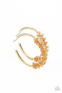 Bubble-Bursting Bling - Gold Topaz Earrings - Sabrina's Bling Collection