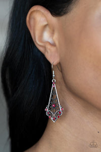 Casablanca Charisma - Red Filigree Earrings - Sabrina's Bling Collection