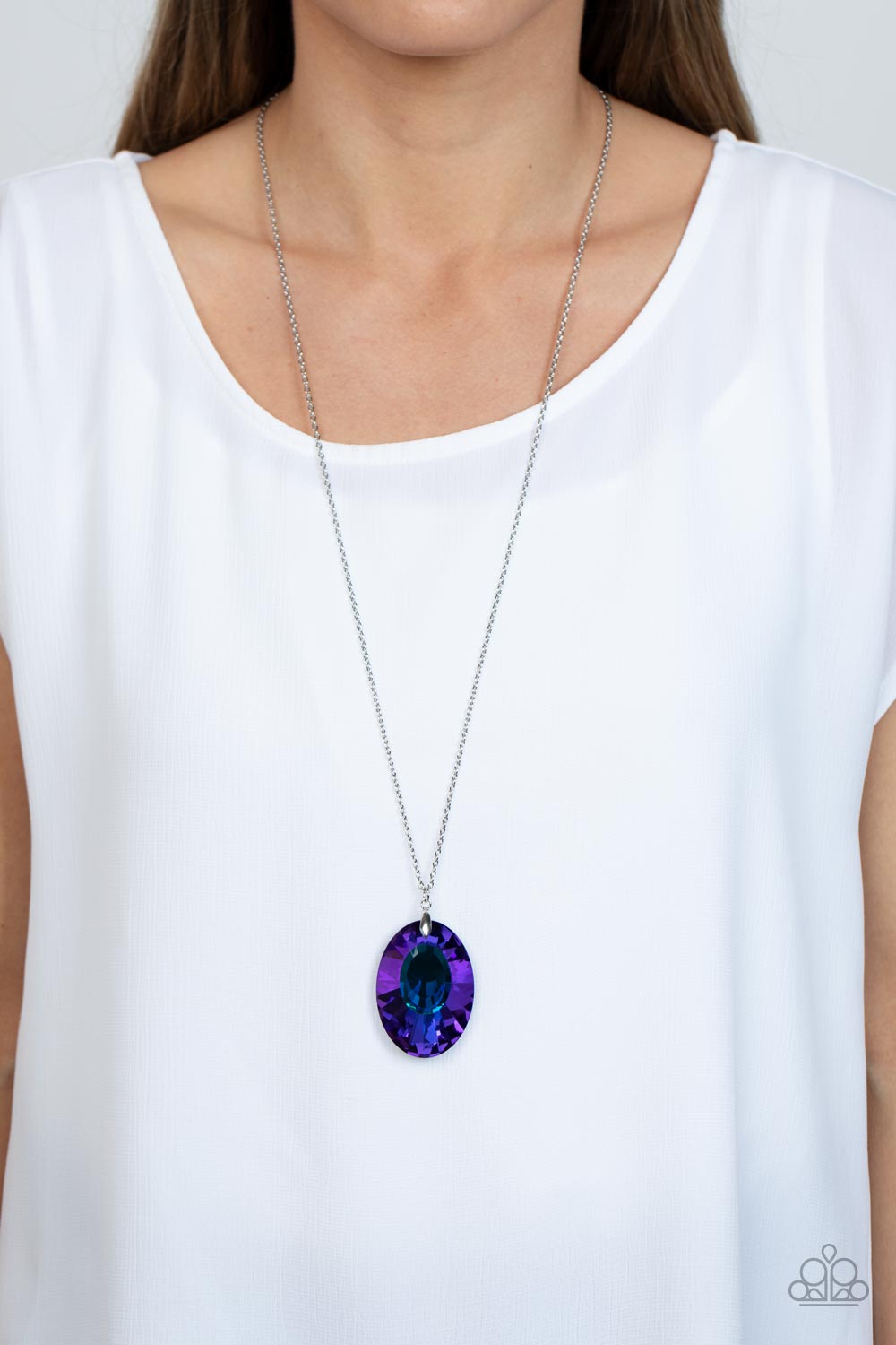 Celestial Essence - Blue Iridescent Necklace - Sabrinas Bling Collection