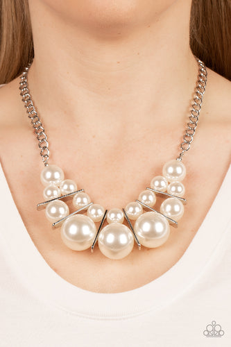 Challenge Accepted - White Pearl Necklace - Paparazzi Accessories