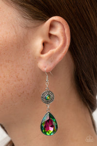 Collecting My Royalties - Multi Oil Spill Teardrop Earrings - Sabrina's Bling Collection