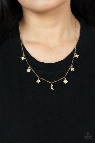 Cosmic Runway - Gold Necklace - Sabrina's Bling Collection