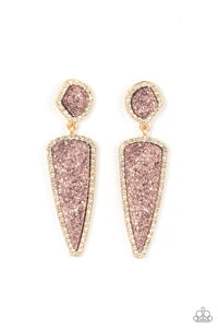 Druzy Desire - Gold Earrings - Sabrina's Bling Collection