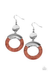 ENTRADA at Your Own Risk - Brown Stone Earrings - Sabrina's Bling Collection