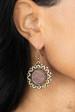 Load image into Gallery viewer, Farmhouse Fashionista - Brass &amp; Wood Earrings - Sabrina&#39;s Bling Collection