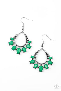 Flamboyant Ferocity - Green Earrings - Sabrina's Bling Collection