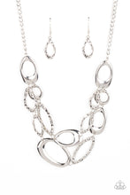 Load image into Gallery viewer, Game OVAL - Silver Hammered Necklace - Sabrinas Bling Collection