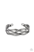 Load image into Gallery viewer, Get Your Wires Crossed - Black Bracelet - Sabrina&#39;s Bling Collection