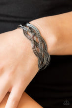 Load image into Gallery viewer, Get Your Wires Crossed - Black Bracelet - Sabrina&#39;s Bling Collection