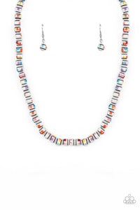 Gobstopper Glamour - White Necklace - Sabrina's Bling Collection