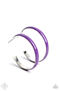 Groovy Glissando - Purple Hoop Earrings - December 2022 Fashion Fix - Sabrina's Bling Collection