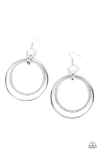 Haute Hysteria - White Rhinestone Earrings - Sabrina's Bling Collection