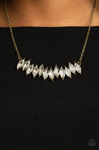 Icy Intensity - Brass Necklace - Sabrina's Bling Collection