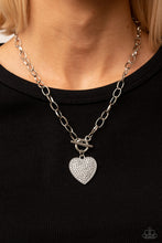 Load image into Gallery viewer, If You LUST - White Heart Toggle Necklace - Sabrina&#39;s Bling Collection