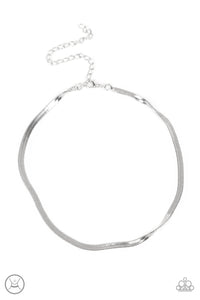 In No Time Flat - Silver Snakechain Choker Necklace - Sabrina's Bling Collection