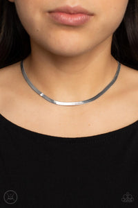 In No Time Flat - Silver Snakechain Choker Necklace - Sabrina's Bling Collection