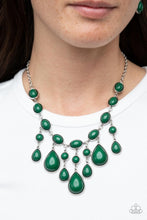 Load image into Gallery viewer, Mediterranean Mystery - Green Necklace - Sabrina&#39;s Bling Collection