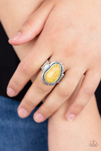 Mineral Mood Yellow Ring Paparazzi Accessories - Sabrina's Bling Collection