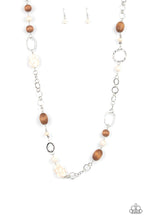 Load image into Gallery viewer, Prairie Reserve - White Stone &amp; Wood Necklace - Sabrina&#39;s Bling Collection