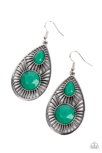 Prima Donna Diva - Green Earrings - Sabrina's Bling Collection