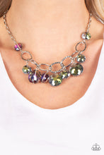 Load image into Gallery viewer, Rhinestone River - Multi Oil Spill Necklace - Sabrina&#39;s Bling Collection