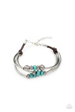 Load image into Gallery viewer, Road Trip Rebel - Blue Bracelet - Sabrina&#39;s Bling Collection