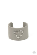 Load image into Gallery viewer, Rodeo Romance - Silver Leather Heart Bracelet - Sabrina&#39;s Bling Collection