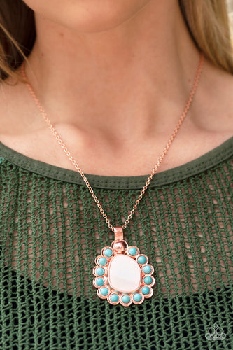 Sahara Sea - Copper & Turquoise Necklace - Sabrina's Bling Collection