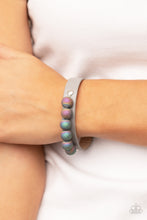 Load image into Gallery viewer, Saturn Safari - Silver Oil Spill Bracelet - Sabrina&#39;s Bling Collection