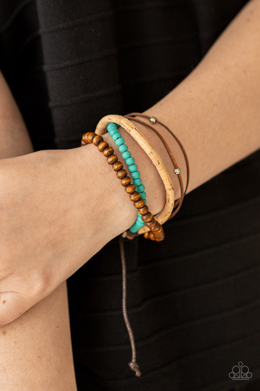 STACK To Basics - Blue Bracelet - Sabrina's Bling Collection