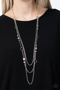 Starry-Eyed Eloquence - Silver & Hematite Necklace - Sabrina's Bling Collection