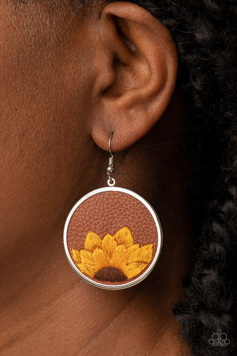 Sun-Kissed Sunflowers - Brown Earrings - Sabrina's Bling Collection