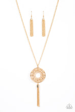 Load image into Gallery viewer, Tai Chi Tassel - Gold Necklace - Sabrinas Bling Collection