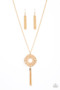 Tai Chi Tassel - Gold Necklace - Sabrinas Bling Collection