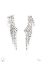 Load image into Gallery viewer, Thunderstruck Sparkle - White Ear Crawler Earrings - Sabrinas Bling Collection