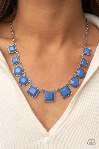 Tic Tac TREND - Blue Necklace - Sabrina's Bling Collection