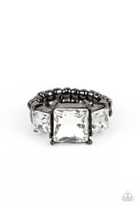 Treasured Twinkle - Black & Rhinestone Ring - Sabrina's Bling Collection