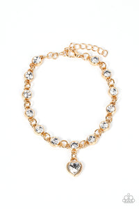 Truly Lovely - Gold Heart Bracelet - Sabrina's Bling Collection