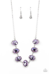 Unleash Your Sparkle - Purple Rhinestone Necklace - Sabrina's Bling Collection